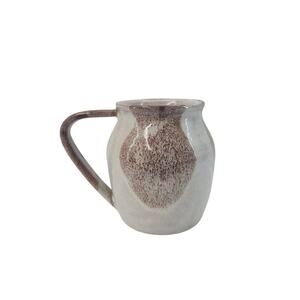 Homemade Glazed Clay Pottery Coffee/Tea Mug Brown and Cream